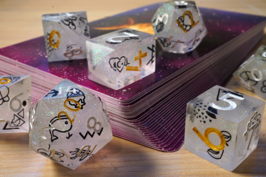 Witch’s Keepsakes – Handmade Symbolic Resin Dice Set